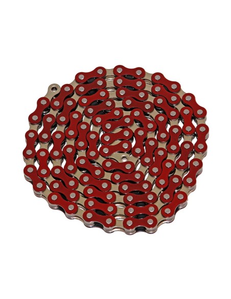 YBN Chain 1/2x1/8x112 1/Speed Red/Chrome.